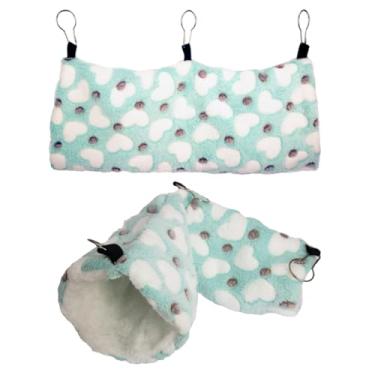 Imagem de Rede para furões, porquinho-da-índia, esconderijo, furão, túnel de brinquedo para manter quente, brinquedos macios para hamster, túneis e tubos de suspensão, acessórios de gaiola de rato com forro