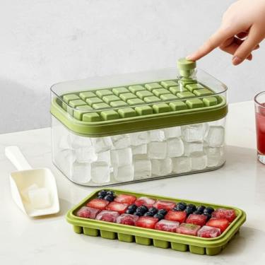Imagem de Bandeja Dupla de Gelo com Tampa, 64 Cubos, 22 x 11,5 cm