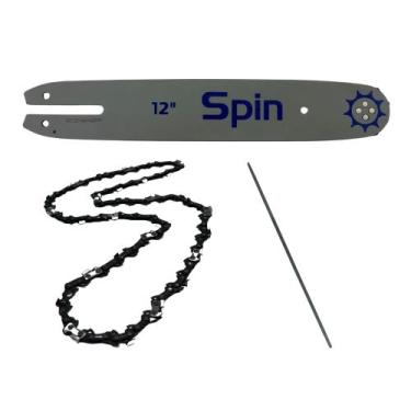 Imagem de Sabre 12 + Corrente + Lima Para Motosserra Stihl Ms 170 180 - Spin