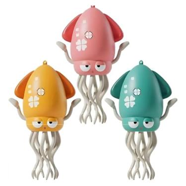 Imagem de Brinquedo Lula Musical Infantil Luminoso, Squid Dancing com LED, 1 Polvo Colorido em Verde, Rosa ou Amarelo, Dança e Brilha com Música e Varinha Rastejante e Giratório