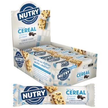 Imagem de Nutry Barra De Cereais Cookies & Cream 20G - Display Com 24 Unidades - Com 3 Cereais E Cookies