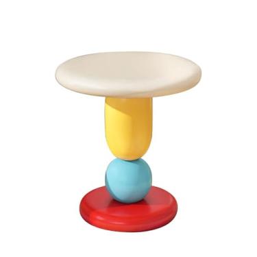 Imagem de Mesa lateral minimalista colorida para sala de estar, mesa de armazenamento, sofá, canto de café, varanda (multicolorida)
