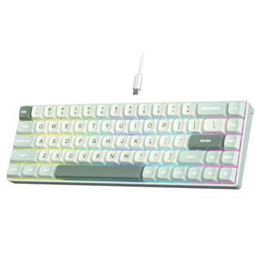 Imagem de RK ROYAL KLUDGE Teclado mecânico para jogos C68 Hall, interruptor magnético de 65% HE com fio, teclado RGB com fio, troca a quente, acionamento rápido ajustável, taxa de pesquisa de 8K, driver Pro Web
