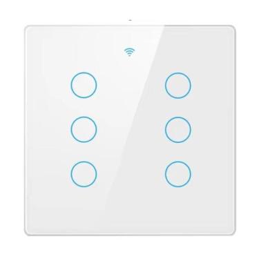 Imagem de Smart Interruptor Inteligente WiFi 6 Canais/Teclas Touch Branco para A