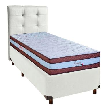 Imagem de Kit Cama Box + Cabeceira + Colchão Solteiro Molas Ensacadas - Legaccy - Paropas