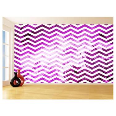 Imagem de Papel De Parede 3D Sala Chevron Zig Zag Listras 3,5M Zig102 - Você Dec