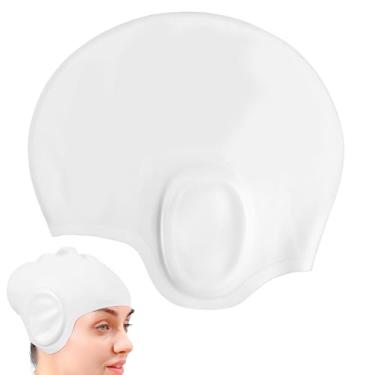 Imagem de Toucas de banho para mulheres | Toucas de natação confortáveis e impermeáveis para crianças, protetor ergonômico para adultos, mulheres, homens, crianças, meninos, meninas, adolescentes