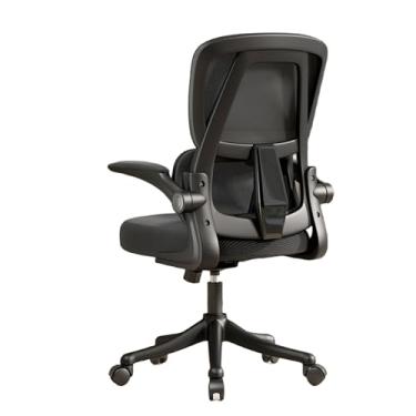 Imagem de LULUMAIC Cadeira de escritório ergonômica com apoio para os pés e rodas ajustáveis, cadeira de mesa de computador confortável para jogos em casa e estudo, encosto de malha respirável,