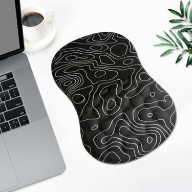 Imagem de Mouse pad de espuma viscoelástica de tamanho grande (preto, branco)