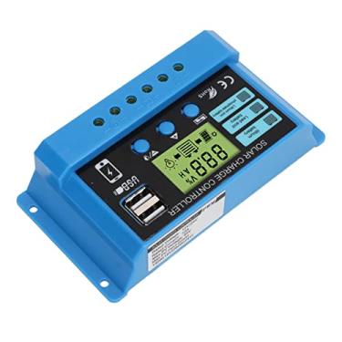 Imagem de aqxreight Controlador de Carga Solar 12V 24V Bateria Painel Solar Regulador de Carregamento para Casa RV 30A Sobretensão Etc Bateria de Temperatura para Proteção de Subtensão Com Reversão de (30A)