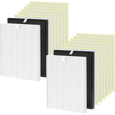 Imagem de Luripid Substituição de filtro HR900, compatível com purificador de ar Winix HR900, peça de substituição 1712-0093-00 filtro T e filtro U 1712-0094-00, 2 H13 HEPA + 2 filtros de carvão ativado + 12