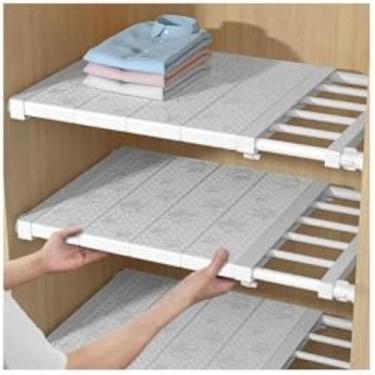 Imagem de Prateleira, movel, para objetos, organizada, moderna, extensao, domestica, branca, elegante.