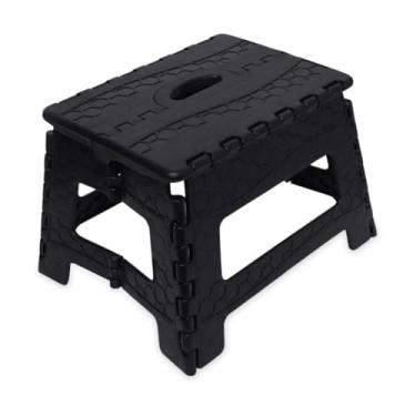 Imagem de Banqueta Dobrável Resistente 100kg Grande e Pequena | Banco Portátil para Camping, Pesca, Praia e Piquenique(PEQUENA PRETA)