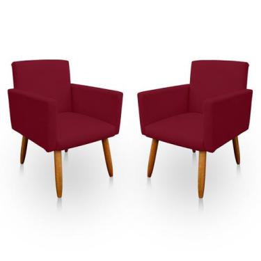 Imagem de Kit 2 Poltrona Decorativa Nina para Sala e Quarto Suede - LH Decor - L