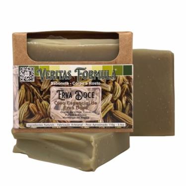 Imagem de Sabonete Artesanal de Erva-Doce – Com Infusão de Sementes de Erva Doce, Óleos Vegetais, Óleo Essencial e Argila Verde – Calmante, Refrescante e Hidratante – 110g