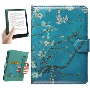 Imagem de HoYiXi Capa universal para e-readers Kindle de 6,8 polegadas, 7 polegadas compatível com Paperwhite / Kobo/BOOX T68 / iReader Oceano, 6,8-7" eReaders capa protetora, compartimento para cartão