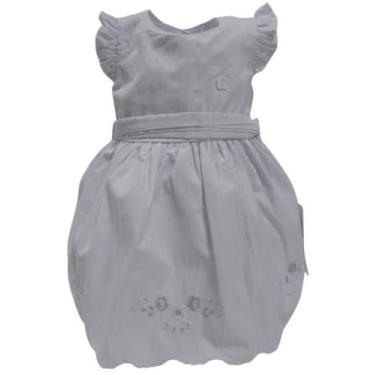 Imagem de Vestido Luxo Tricoline Bebê Menina Batizado Paraiso Rf 15496, Branco, 