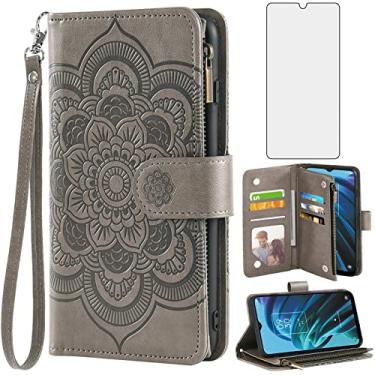 Imagem de Asuwish Capa de telefone para TCL 30XE/30V/4X/20AX/20A/20R/Bremen 5G Capa carteira com protetor de tela de vidro temperado e suporte flip para cartão de crédito TLC T601DL 30 XE XE5G V 20 AX R A 6,67