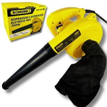 Imagem de Soprador de Folhas e Aspirador Elétrico 110V 700w Amarelo Jardim - Bom