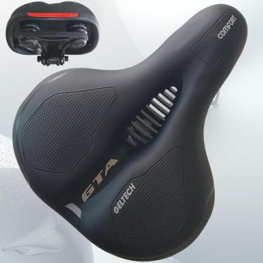 Imagem de Banco Selim GTA Comfort Grande Largo Macio Refletor Ergonônico Antipro