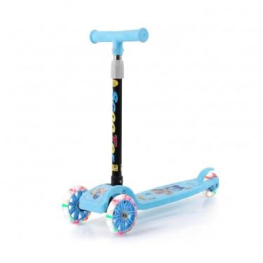 Imagem de Patinete Infantil 3 Rodas com LED, Scooter Dobrável Ajustável para Crianças de 3 a 5 Anos, Rodas Brilhantes, Freio Traseiro, Suporta até 40kg, Azul ou Rosa (AZUL)