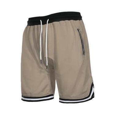 Imagem de Shorts Masculinos De Basquete Em Malha De Secagem Rápida Para Academia