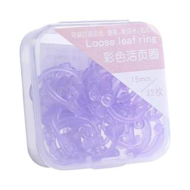 Imagem de Argolas De Encadernação Plásticas Transparentes Coloridas 15mm 20mm 25