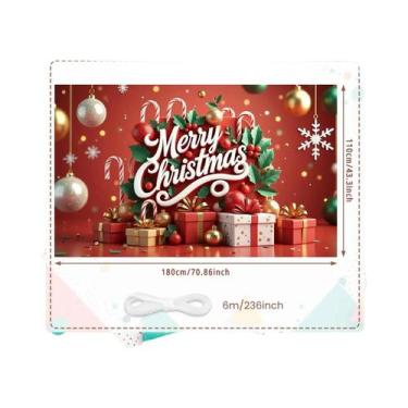 Imagem de Banner De Fundo Festivo De Feliz Natal Com Bengala Doce, Fio De Prata,