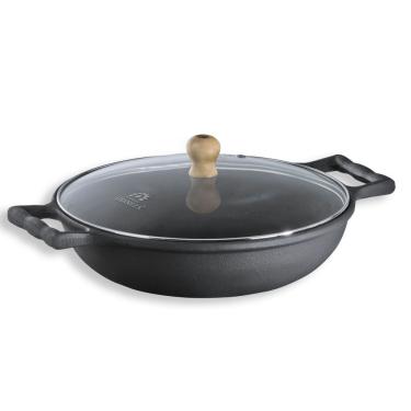 Imagem de Frigideira Com Alça De Ferro E Tampa De Vidro 2,9 Lts 26 Cm