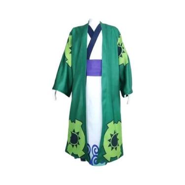 Imagem de Fantasia De Cosplay Do Roronoa Zoro Para Homens, Kimono De Anime, Fant