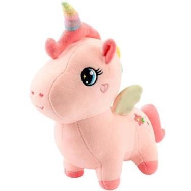 Imagem de Pelucia unicornio com asas 22cm bbr, Rosa, UN
