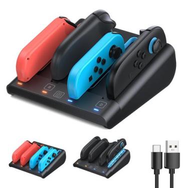 Imagem de Base de carregamento FASTSNAIL 8 em 1 para Nintendo Switch Joy-Con