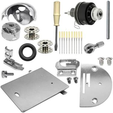 Imagem de Kit Acessorio Reparo Maquina Costura Reta Pretinha 15c 15-88 - Evolver