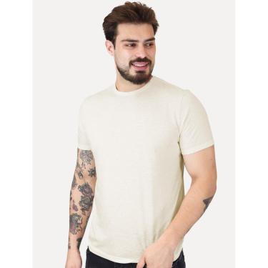 Imagem de Camiseta Calvin Klein Jeans Masculina Botonê Off White-Masculino
