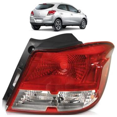 Imagem de Lanterna Traseira Onix 2012 2013 2014 2015 Bicolor Pisca Cristal Lente