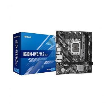 Imagem de Placa-mãe H610M-HVS-M.2 R2.0 LGA1700 DDR4 64GB com SATA3 M.2 HDMI e USB 3.2 para Intel Core Asrock