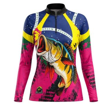 Imagem de Camiseta Pesca Manga Longa Feminina Tucunaré Rkc Sports UV+-Feminino