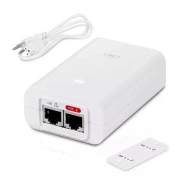 Imagem de Fonte Compacta Capaz de Entregar 30W do Padrão PoE Para o U6LR U6Pro e