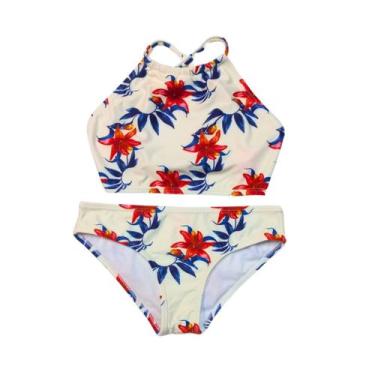 Imagem de Biquíni Infantil Proteção UPF50+ Capri - Lirio Red - Banho Maria, 10