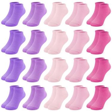 Imagem de Meias ZERULETS para Meninas Pequenas 20 Pares Cano Curto
