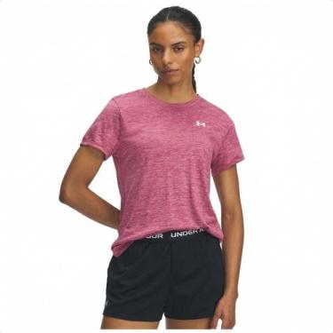 Imagem de Camiseta Under Armour Manga Curta Tech Feminina, M, Rosa, Rosa