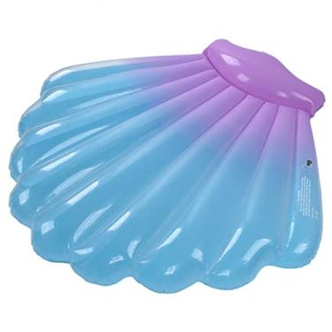 Imagem de Kudoo Flutuador inflável para piscina, 143 x 130 cm, boia flutuante de piscina de PVC portátil, concha do mar, piscina, tubo de água, decoração de festa de verão, praia, sofá, aquático divertido para praia
