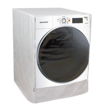 Imagem de Capa Maquina Lava E Seca Philco 12 Kg PLS12B PLS12T Abertura Frontal Transparente Ziper Branca