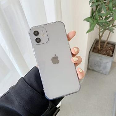 Imagem de Capas de telefone macias claras de cor doce para iPhone 12 Pro Max 11 Pro Max X XS XR 7 8 Plus 12mini tampa traseira, cinza, para iphone7Plus 8plus