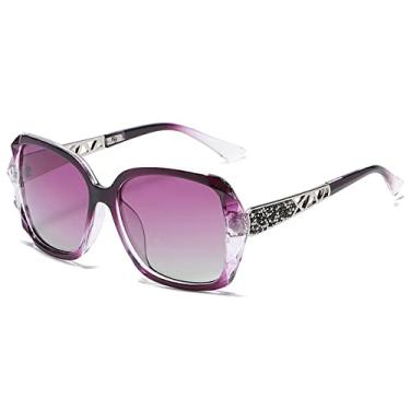 Imagem de Big box polarized óculos de sol edição maré feminino uv web óculos de sol de celebridades dirigindo óculos redondos femininos,14,C