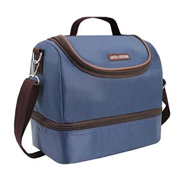 Imagem de BOLSA TÉRMICA MARMITA ACADEMIA FITNESS COM 2 COMPARTIMENTOS ALÇA AJUSTÁVEL LISA JACKI DESIGN