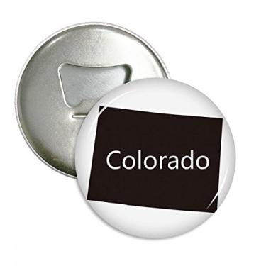 Imagem de Mapa do Colorado América EUA abridor de garrafas ímã de geladeira emblema multifuncional
