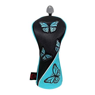 Imagem de UGPLM Golf Wood Headcover Protetor Sleeve Plush Forro Anti Scratch Head Cover for Sports Accessories Travel Transport Golfer Gift, Preto FW