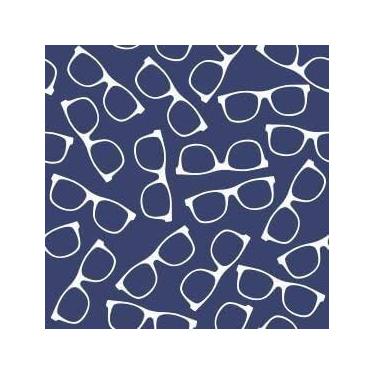 Imagem de Papel de Parede Óculos Geek Navy