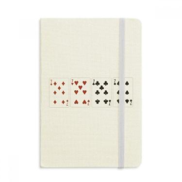 Imagem de Caderno de 7 corações Spade Diamond Club padrão oficial de tecido rígido diário clássico